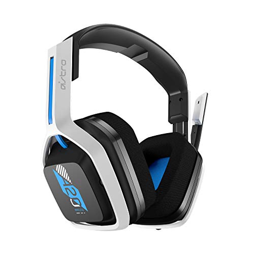 ASTRO Gaming A20 Wireless Headset Gen 2 for PlayStation 5 and 4, PC & Mac - White/Blue - White - A20 Headset - Headset - PS5, PS4, PC/Mac