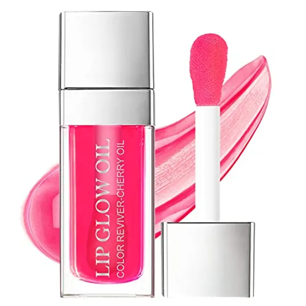 AOOWU Lip Glow Oil, Getönter Lippenöl Lipgloss, Long Lasting Lip Plumper Oil, Moisturizing Hydrating Lippen Care Lippenöl, Reduziert Feine Linien Nicht Klebriges Lip Gloss Tint(015)