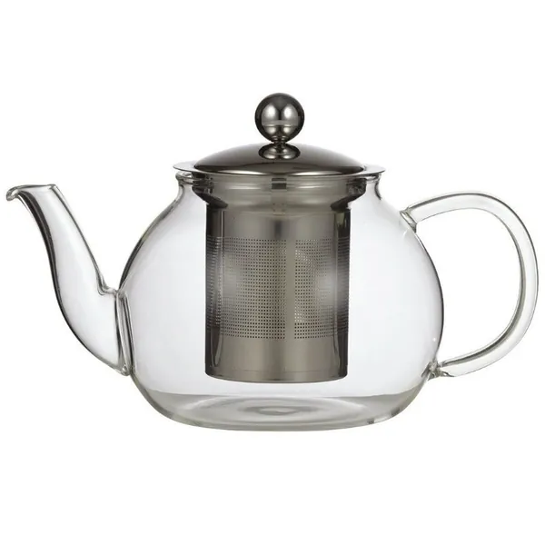 Borosilicate Glass Teapot with Stainless Steel Infuser by Estilo Living - Original - 600 ml