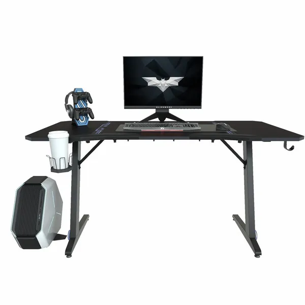 Gaming Desk (with 1*Headphone Holder,1*Cup Holder,1*Plug Board holder,1*Game Handles Holder) YF