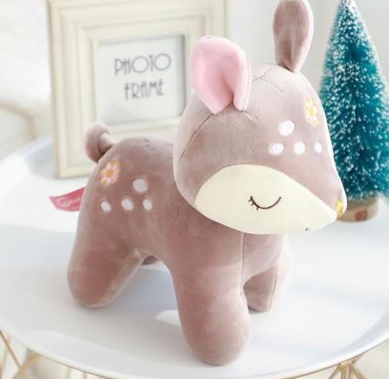 Sleepy Deer Plush - Light Brown