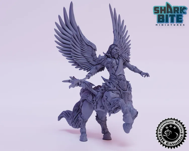Classic JRPG Miniature Ramuh, 32mm scale 3D printed Tabletop RPG for Dungeons & Dragons, Pathfinder, and more by RN Estudio