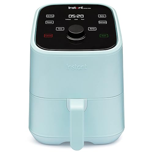 Instant Pot Vortex 2QT Mini Air Fryer,Small Air fryer that Crisps,Reheats, Bakes,Roasts for Quick Easy Meals,Includes over 100 In-App Recipes, is Dishwasher-Safe, from the Makers of Instant Pot, Aqua - 2QT - Aqua