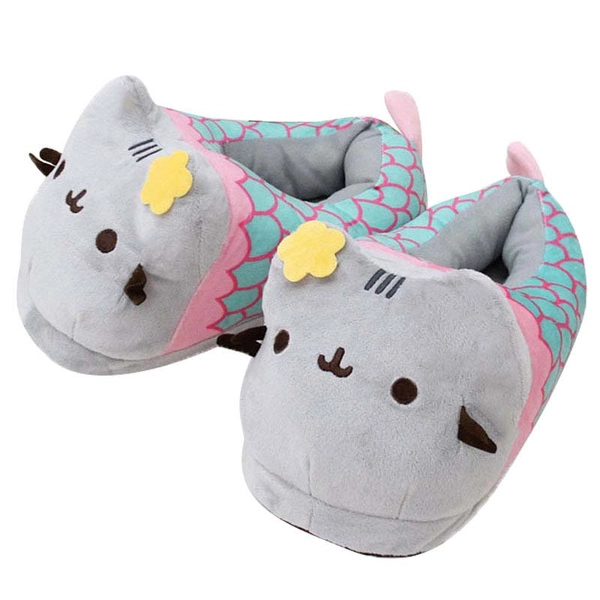 Mermaid Cat Slippers Cute Cat Indoor Slippers
