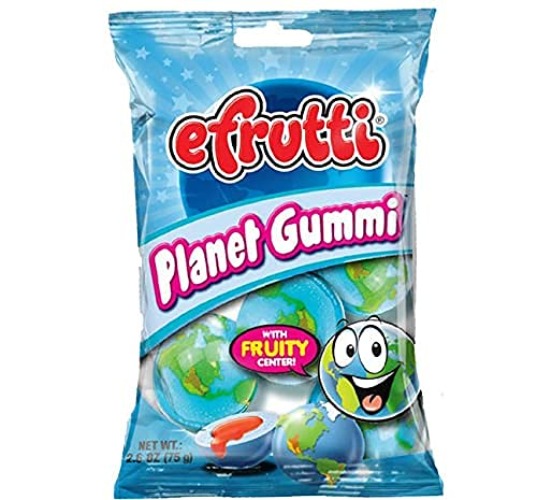 Efrutti Planet Gummi - Gummy Candy - 2.6 OZ each- Famous on TikTok( 2 Pack Fruity Flavor Individually Wrapped)