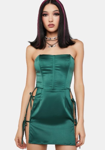 Emerald Hot Reception Corset Mini Dress | Small