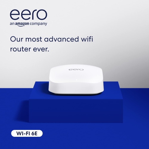 Amazon eero Pro 6E mesh Wi-Fi router | Fast and reliable gigabit + speeds | connect 100+ devices | Coverage up to 2,000 sq. ft. | 2022 release - 1 Pack