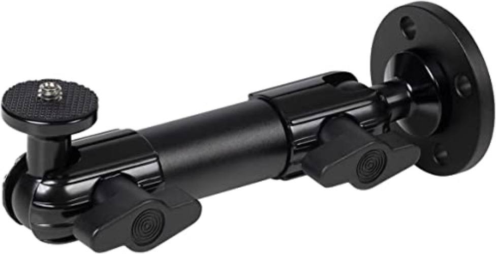 Elgato Wall Mount - Horizontal Articulated Arm with 1/4 Inch Thread for Easy Mounting and Adjusting of Lights, Cameras, and Microphones, Perfect for Streaming, Videoconferencing, Studios,Black - Mounts - Wall Mount