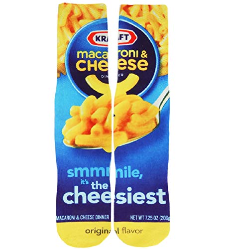 Benefeet Sox Mens Crazy 3D Printed Socks,Funny Birthday Gifts for Him,Weird Silly Crew Socks for Men,Father,Teens,Boys,Son - Medium - Yellow Cheese
