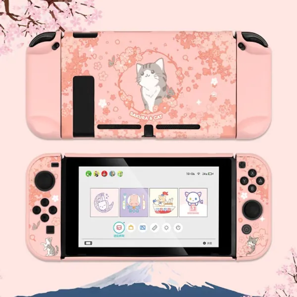 Sakura Cat Case - Nintendo Switch