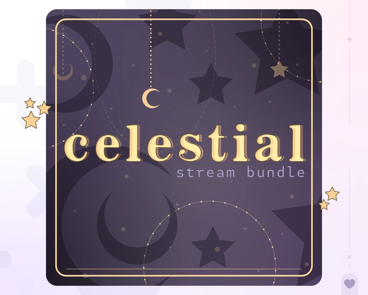 Dark Moon Celestial Animated Overlay Stream Package