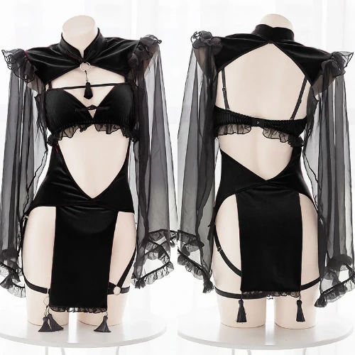 Sexy Goth Succubus Lingerie Set