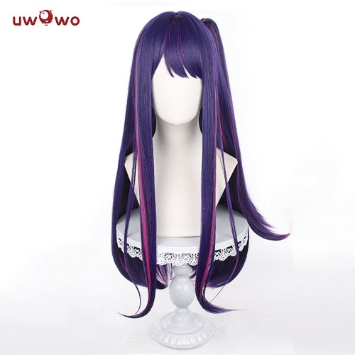 Uwowo Anime Oshi no Ko Cosplay Hoshino Ai Cosplay Wig Long Hair Two Styles - With ponytail