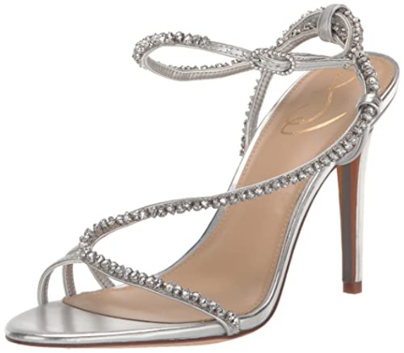 Sam Edelman Women's Granger Heeled Sandal - 11 - Soft Silver