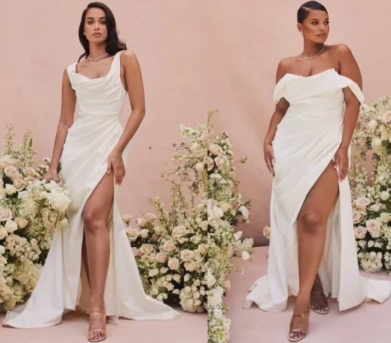 DELPHINE IVORY DRAPED CORSET BRIDAL