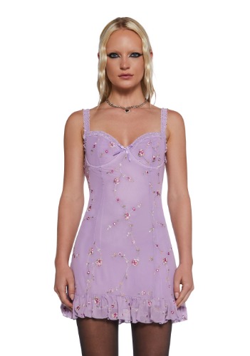 I'm Baby Mini Slip Dress | PURPLE / Medium