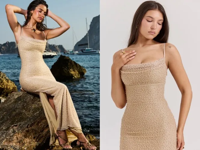 CALLA SEAPEAERL EMBELLISHED MAXI