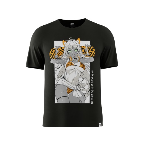 Waifu Shirt S5.12: Skater Girl | XL / Black