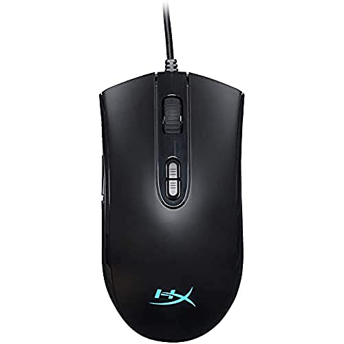 HyperX Pulsefire Core - RGB Gaming Mouse, Software Controlled RGB Light Effects & Macro Customization, Pixart 3327 Sensor up to 6,200DPI, 7 Programmable Buttons, Mouse Weight 87g - Black - Wired - Pulsefire Core