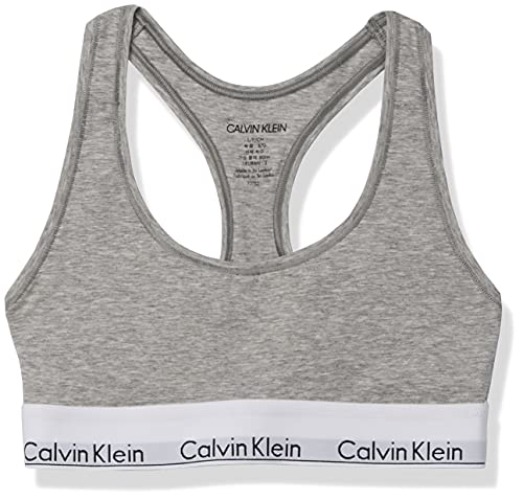 Calvin Klein Women's Modern Cotton Unlined Wireless Bralette - 1X - Grey Heather