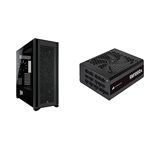 CORSAIR 7000D Airflow Full-Tower ATX PC Case + CORSAIR RMX Series RM1000x (RMx 1000W) 80 Plus Gold Fully Modular ATX Power Supply - PC Case + Power Supply, RM1000x