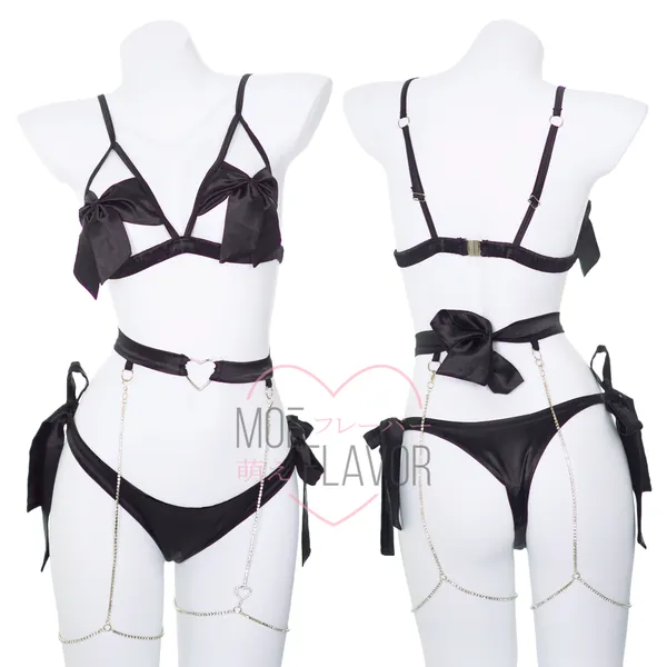 Present Bow Lingerie - Black / S/M