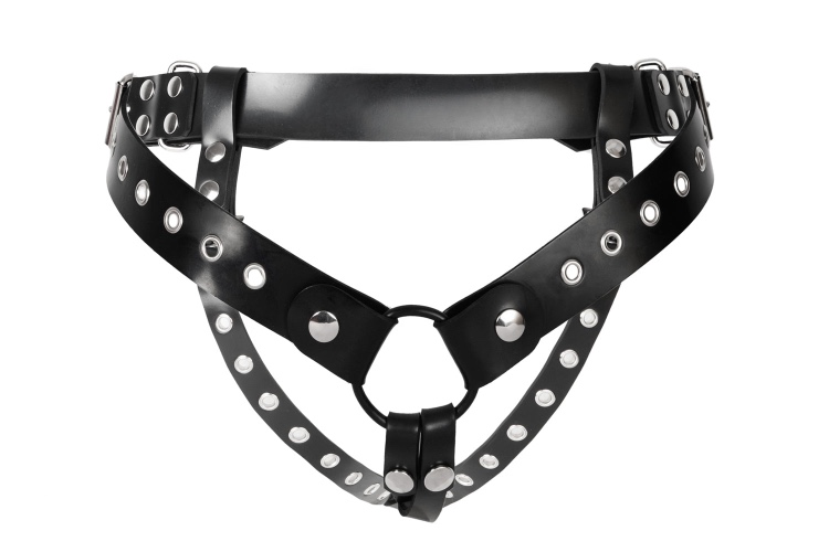Rubber Classic Strap On Harness - Small (10-14)