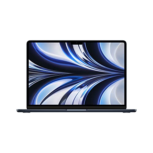 2022 Apple PC Portatile MacBook Air con chip M2: display Liquid Retina 13,6", 8GB di RAM, 256GB di archiviazione​​​​​​​ SSD storage, tastiera retroilluminata; color​​​​​​​ Mezzanotte - 256GB - Mezzanotte