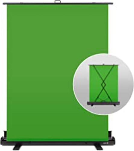 Elgato Green Screen - Collapsible Chroma Key Backdrop, Wrinkle-Resistant Fabric and Ultra-Quick Setup for background removal for Streaming, Video Conferencing, on Instagram, TikTok, Zoom, Teams, OBS - Green Screen Collapsible (58.27 x 70.87 in)