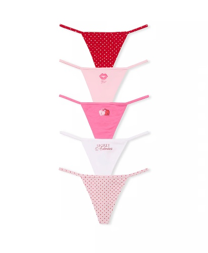 5-Pack Stretch Cotton V-String Panties