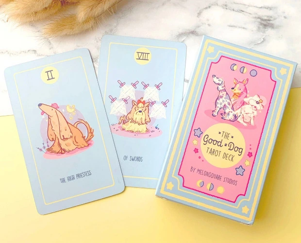 Good Dog Tarot Deck - Unique Dog-Themed Tarot Cards - Perfect Gift for Dog Lovers and Tarot Enthusiasts