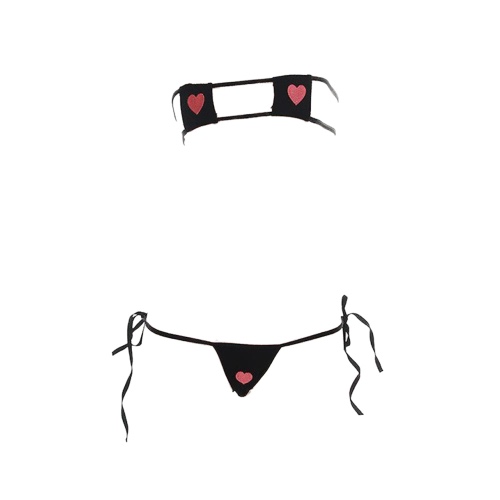 Sexy Anime Cosplay Lingerie Set - S / Black