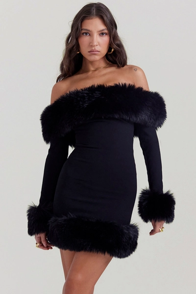 Clothing : Mini Dresses : 'Keilani' Black Mini Dress