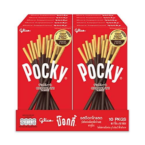 Pocky Chocolate Cream Covered Biscuit Sticks 1.73 oz (Pack of 10) - Choco - 1.73 Ounce (Pack of 10)
