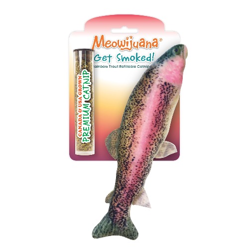 Meowijuana® Get Smoked Rainbow Trout Refillable Cat Toy
