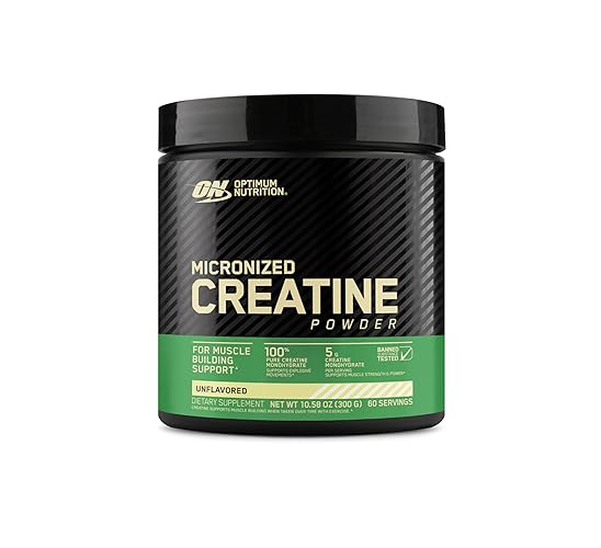 Optimum Nutrition Micronized Creatine Monohydrate Powder, Unflavored, Keto Friendly, 60 Servings (Packaging May Vary) - Unflavored - 60 Servings (Pack of 1)