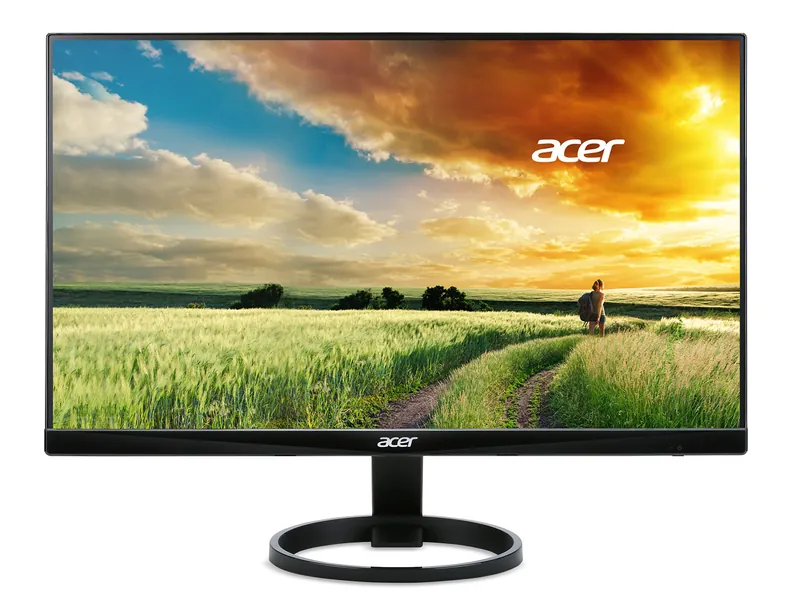 Acer R240HY bidx 23.8” Full HD 1920 x 1080 IPS Zero Frame Home Office Monitor - 178° Wide View Angle - 16.7M - NTSC 72% Color Gamut - Low Blue Light - Acer Vision Care - Tilt Compatible - VGA HDMI DVI - 23.8-inch IPS HDMI, DVI & VGA