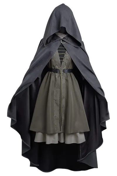 Elden Ring Cosplay Costume Women Melina Figure Dress Cape Cloak Uniform Outfits Halloween Party Suit with Scarf - Large Melina Outfit