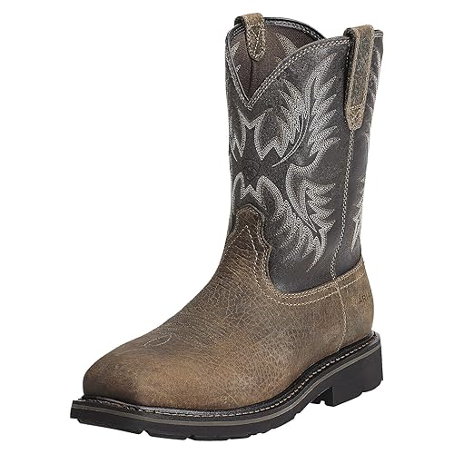 Ariat Men's Sierra Wide Square Toe Work Boot - 10.5 - Earth/Black Crunch