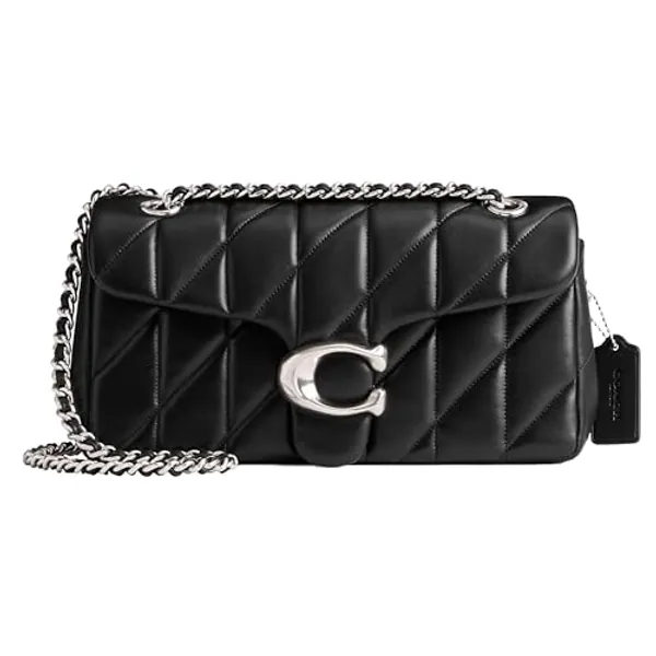 Coach Women's Quilted Leather Covered C Tabby Shoulder Bag 26 with Chain Strap