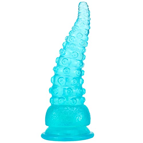 Fantasy Octopus Dildo Women Anal Dildo Rubber Butt Plug Toy, Flexible Realistic Tentacle Dildo Lesbian Green Dildo Toy, Real Animal Dildo Adult Sex Toy (L) - L