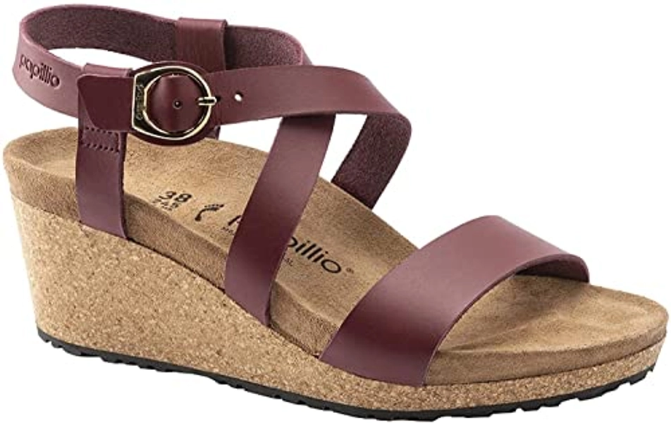Birkenstock Womens Sybil Ring Buckle Wine Leather 36 N EU