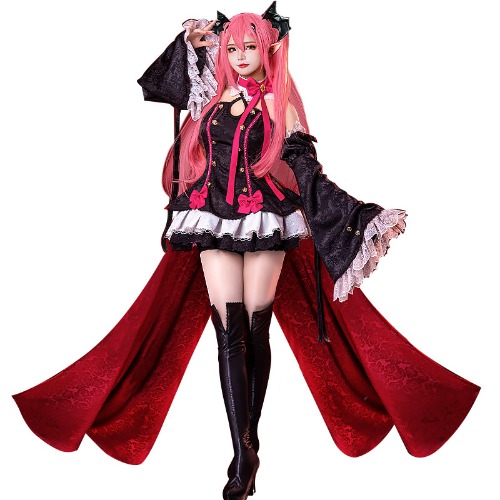 【Partial Size Ready For Ship】DokiDoki-R  Anime Seraph Of The End Cosplay Krul Tepes Cosplay Costume Dress/ Shoes Cover | Costume Only-M-Ready For Ship