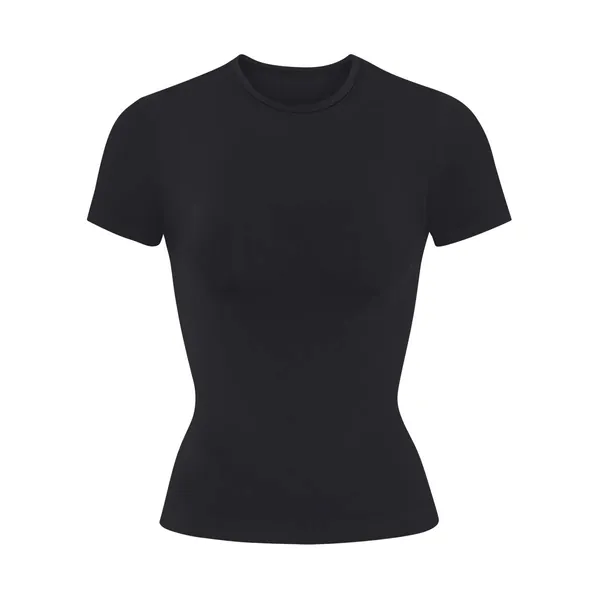 SOFT SMOOTHING SEAMLESS T-SHIRT | ONYX
