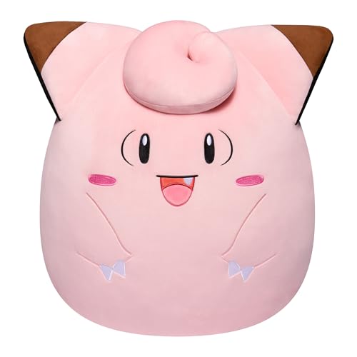 Squishmallows Pokemon 20-Inch Clefairy Plush - Add Clefairy to Your Squad, Ultrasoft Stuffed Animal Jumbo Plush, Official Kelly Toy Plush - 20-Inch