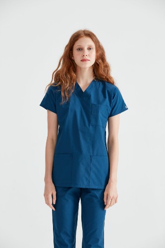 Costum Medical Albastru Indigo, Pentru Femei - Model Classic | XS / Albastru Indigo / Classic