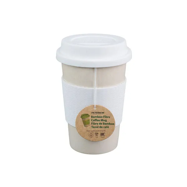 Bamboo fiber Insulated EcoCup- 500 ml / 16 oz -White by Peterson Housewares & Artwares