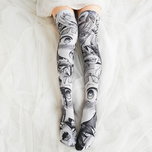 Ahegao Stockings - Grey