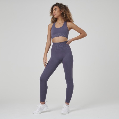 Balance Seamless Set (Leggings + Top) - Slate Grey / S