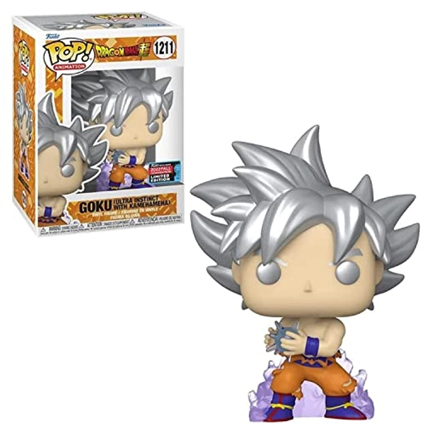 Funko Pop! Animation: Dragon Ball - Goku Ultra Instinct w/ Kamehameha (NYCC'22), Collectible Action Vinyl Figure, 58450